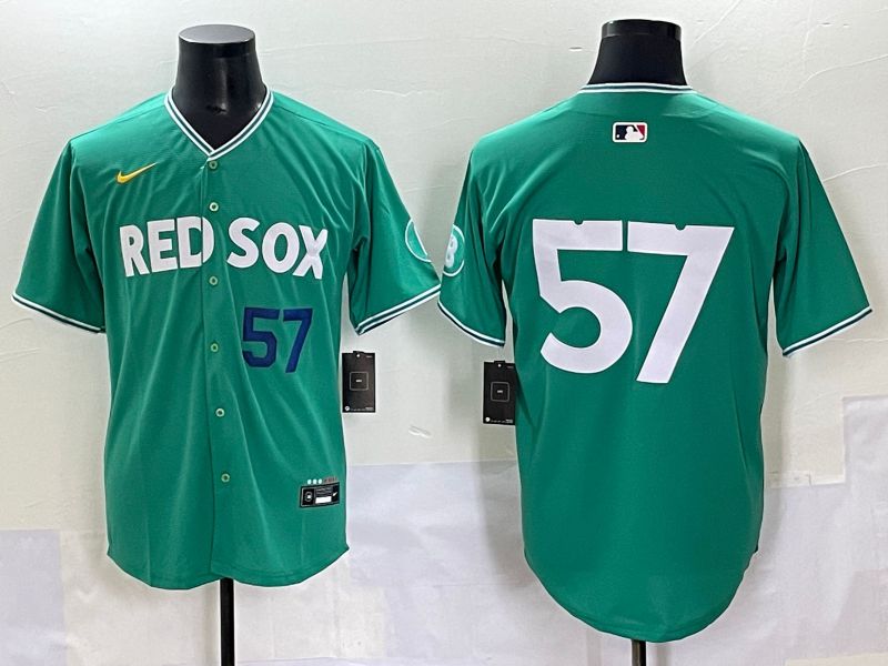 Men 2025 Boston Red Sox #57 No Name Dark Green Joint Name Nike MLB Jersey style 2->boston red sox->MLB Jersey